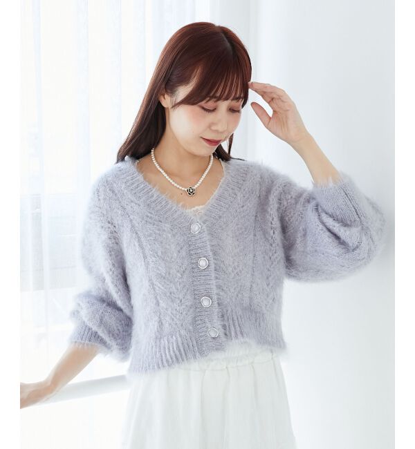  「きらふわレーシーパターンカーデ」|カーディガン|