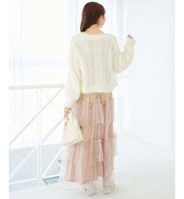  「きらふわレーシーパターンカーデ」|カーディガン|