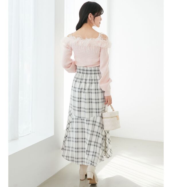  「チェーン付きフェイクファーニット」|ニット・セーター|