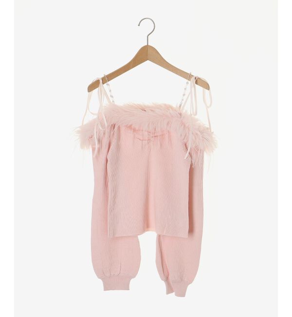  「チェーン付きフェイクファーニット」|ニット・セーター|