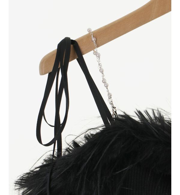  「チェーン付きフェイクファーニット」|ニット・セーター|