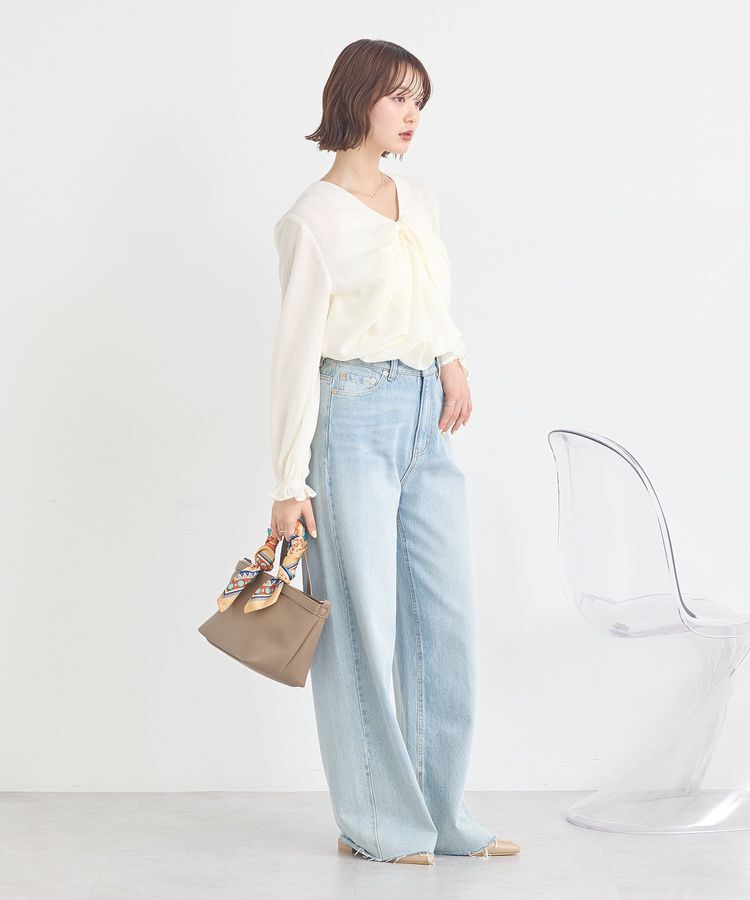 earth music&ecology「フロントツイストブラウス」|シャツ・ブラウス|