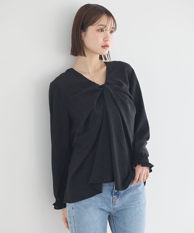 earth music&ecology「フロントツイストブラウス」|シャツ・ブラウス|