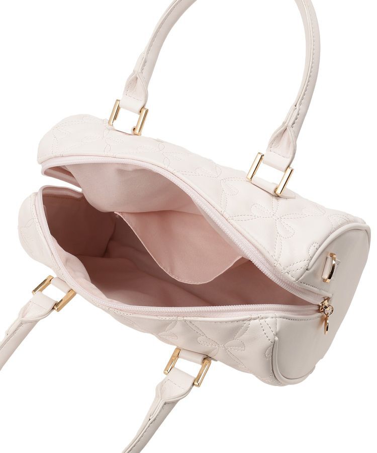 Maison de FLEUR「スカーフ付きリボンキルティング2Wayボストン」|ハンドバッグ|