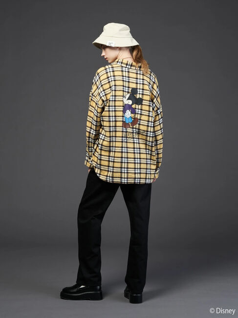  「バックプリントチェックシャツ/Mickey」|シャツ・ブラウス|