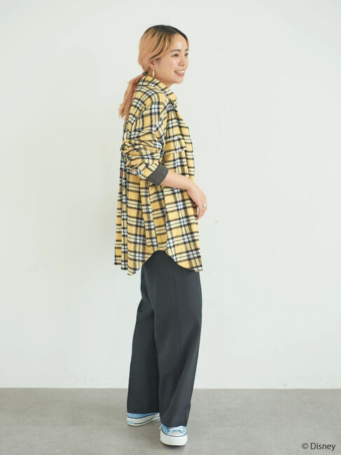  「バックプリントチェックシャツ/Mickey」|シャツ・ブラウス|