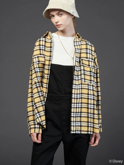  「バックプリントチェックシャツ/Mickey」|シャツ・ブラウス|