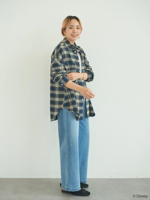  「バックプリントチェックシャツ/Mickey」|シャツ・ブラウス|