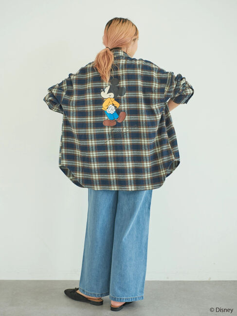  「バックプリントチェックシャツ/Mickey」|シャツ・ブラウス|