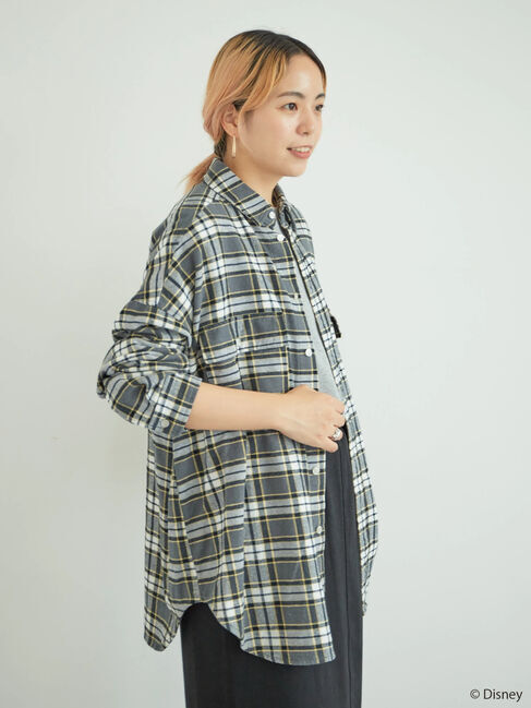  「バックプリントチェックシャツ/Mickey」|シャツ・ブラウス|