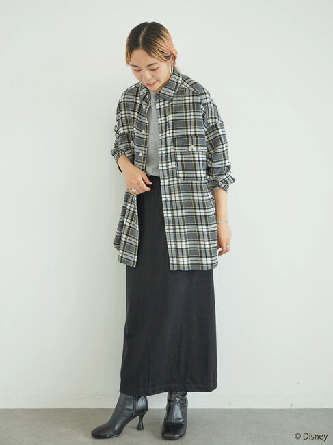  「バックプリントチェックシャツ/Mickey」|シャツ・ブラウス|