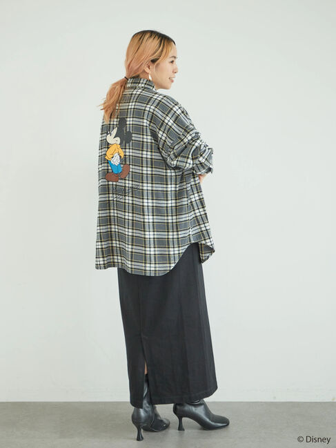  「バックプリントチェックシャツ/Mickey」|シャツ・ブラウス|