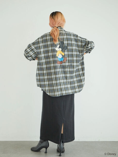  「バックプリントチェックシャツ/Mickey」|シャツ・ブラウス|