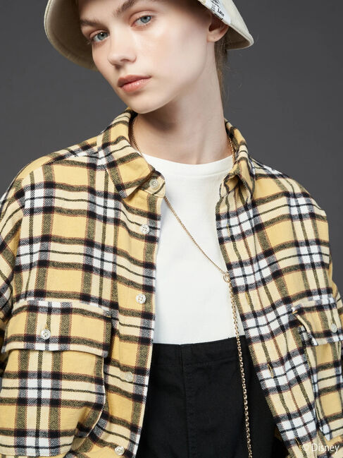  「バックプリントチェックシャツ/Mickey」|シャツ・ブラウス|