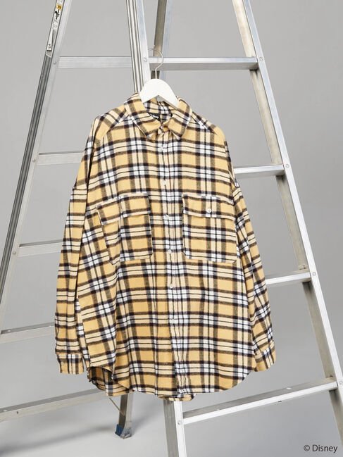  「バックプリントチェックシャツ/Mickey」|シャツ・ブラウス|