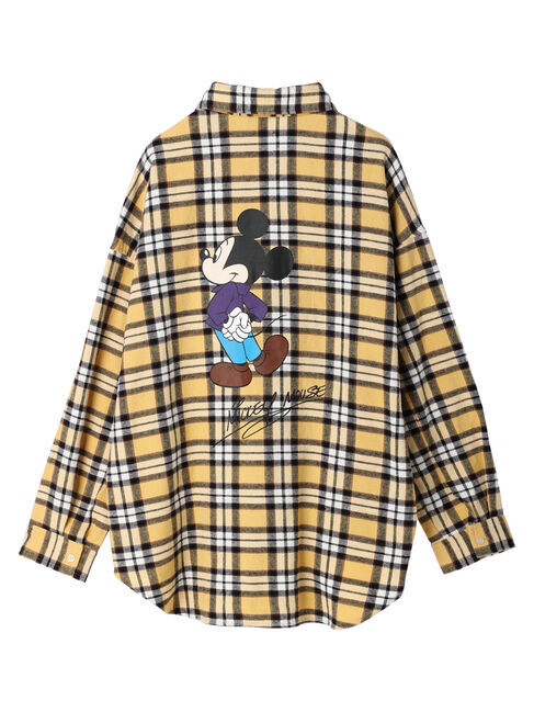  「バックプリントチェックシャツ/Mickey」|シャツ・ブラウス|