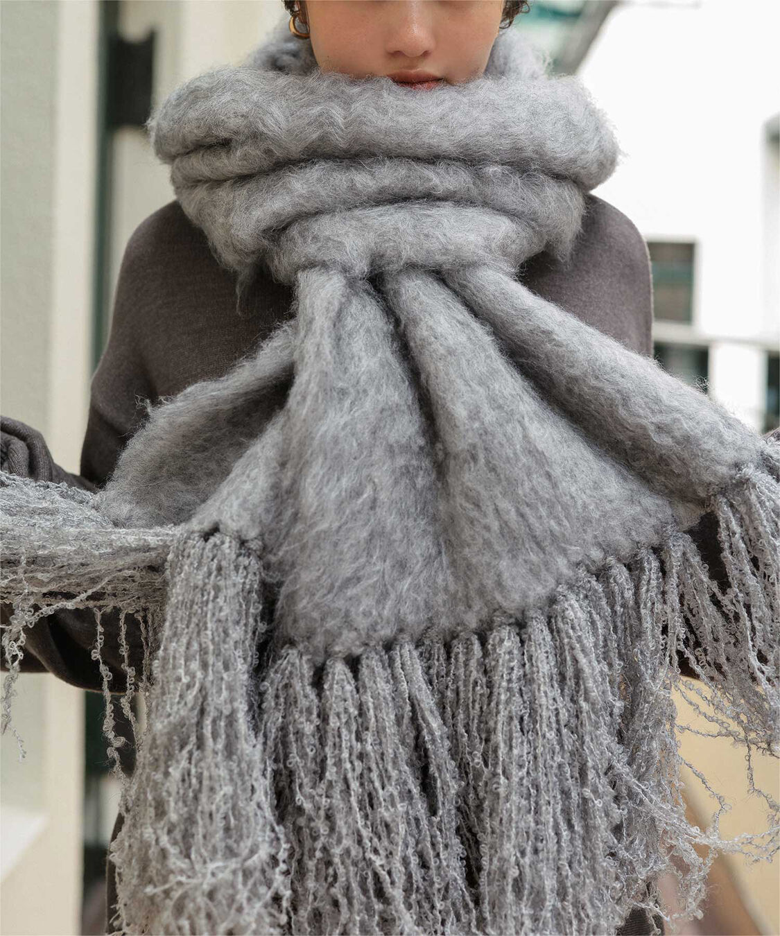 titivate「モヘアタッチボリュームマフラー」|マフラー|