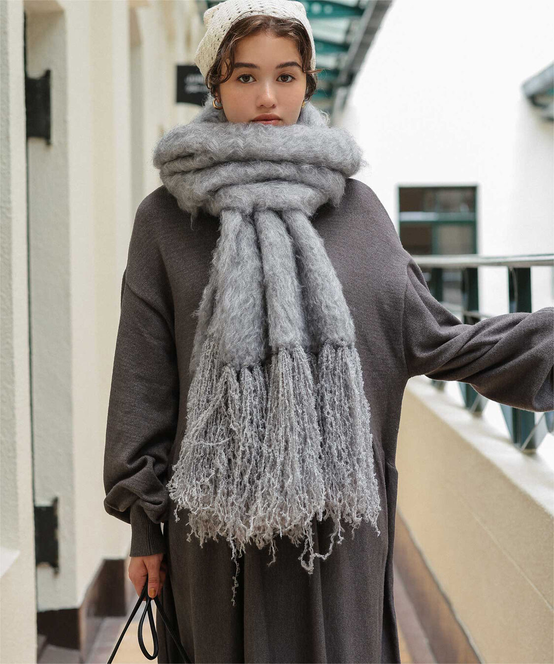 titivate「モヘアタッチボリュームマフラー」|マフラー|