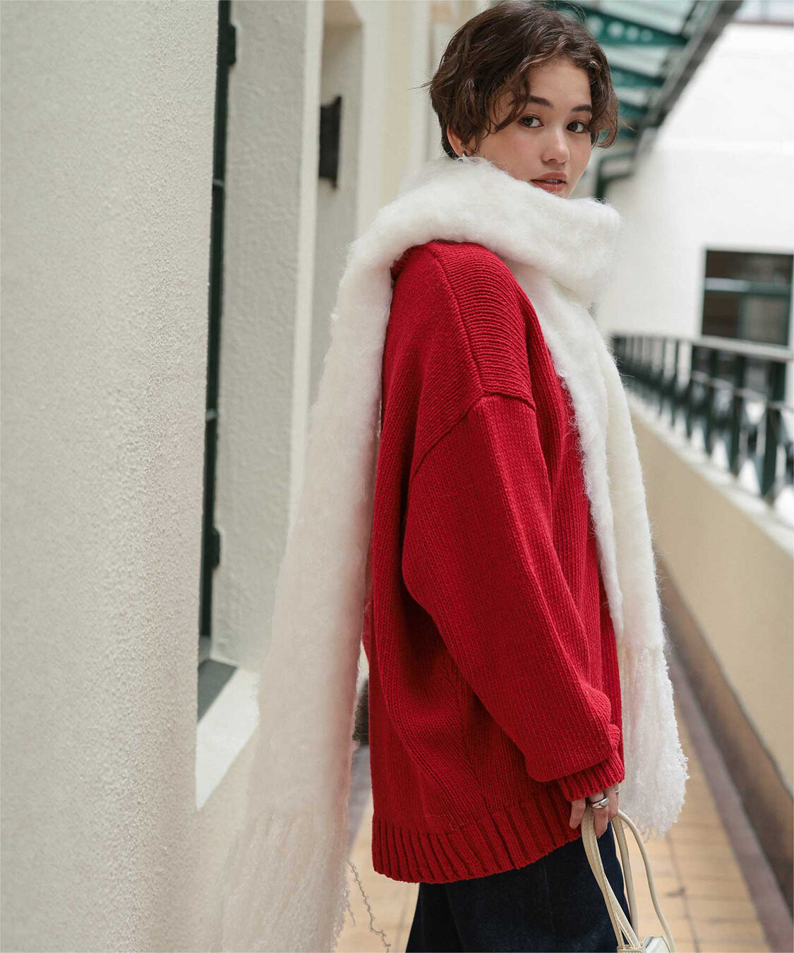 titivate「モヘアタッチボリュームマフラー」|マフラー|