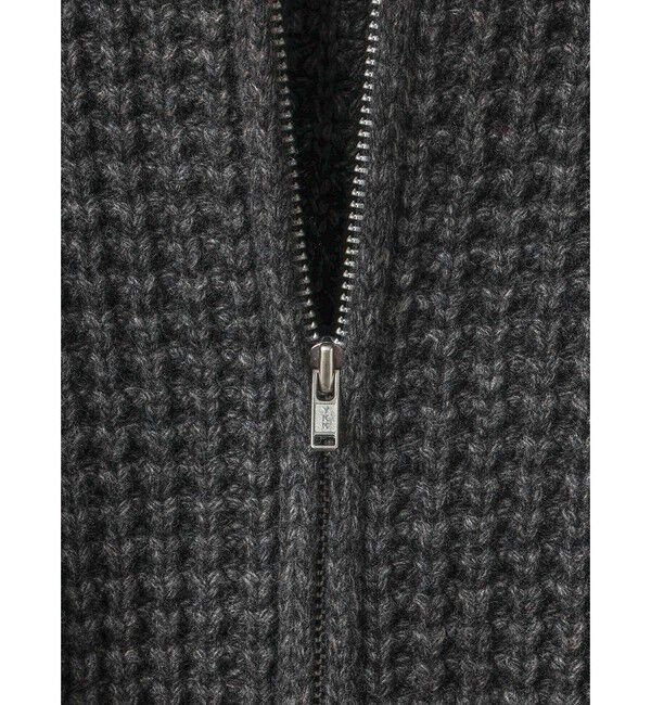 mizuiro ind「mizuiro ind ワッフルジップブルゾン」|ブルゾン・スタジャン|