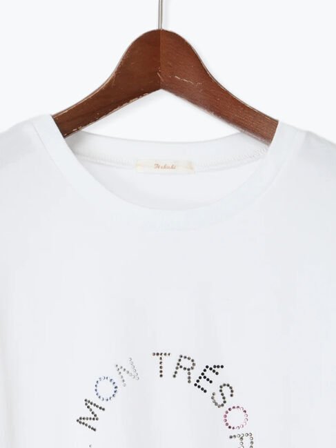 Te chichi「ラインストーンサークルロゴTシャツ」|Tシャツ・カットソー|