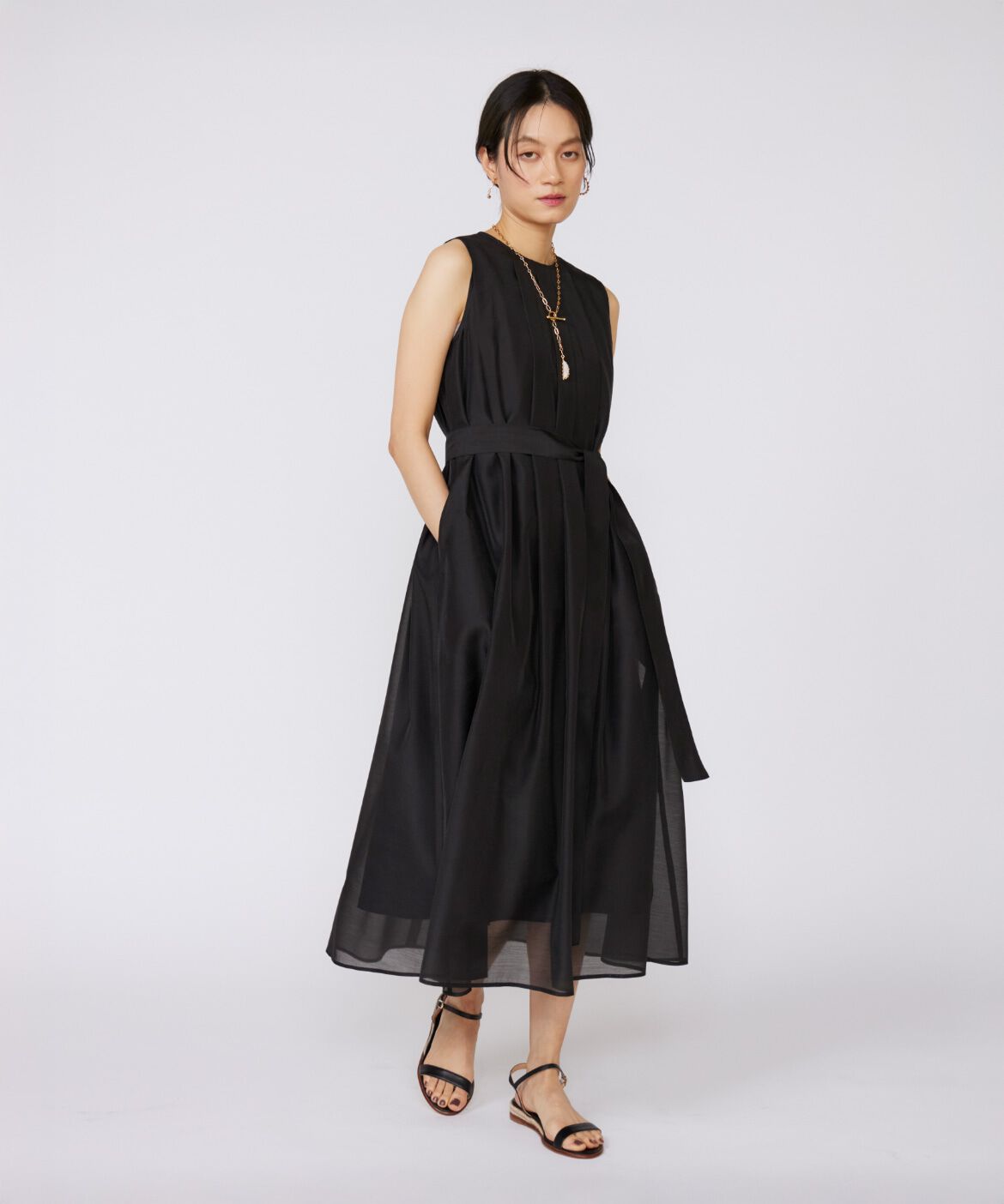 INED「《大きいサイズ》シアーワンピース」|ワンピース|