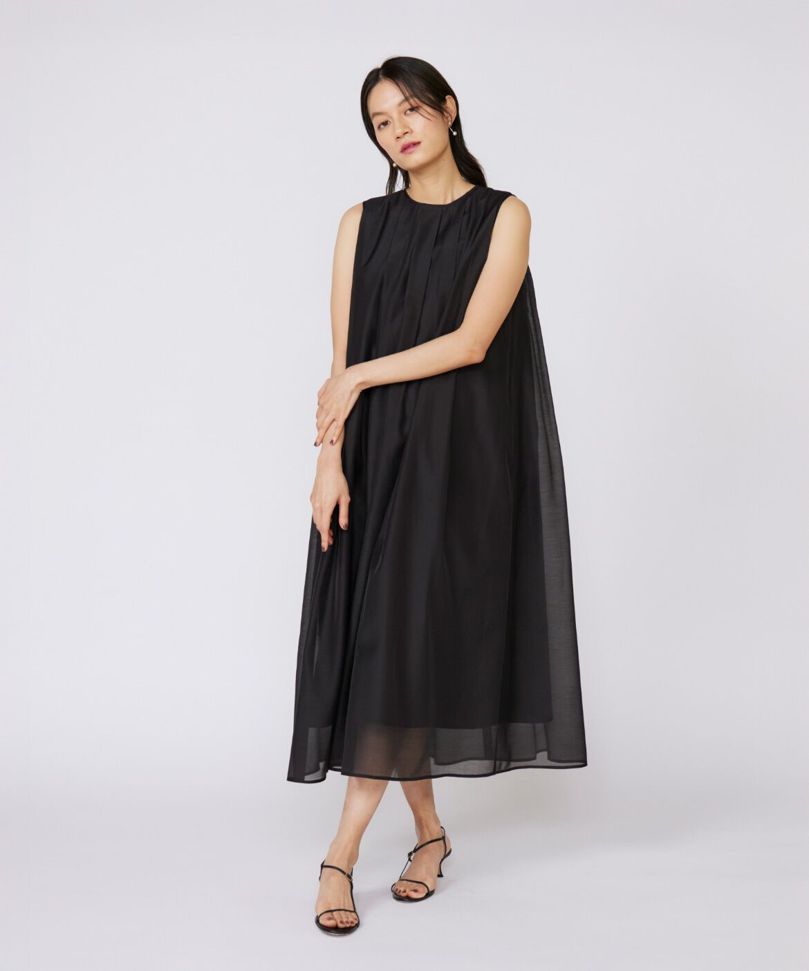 INED「《大きいサイズ》シアーワンピース」|ワンピース|