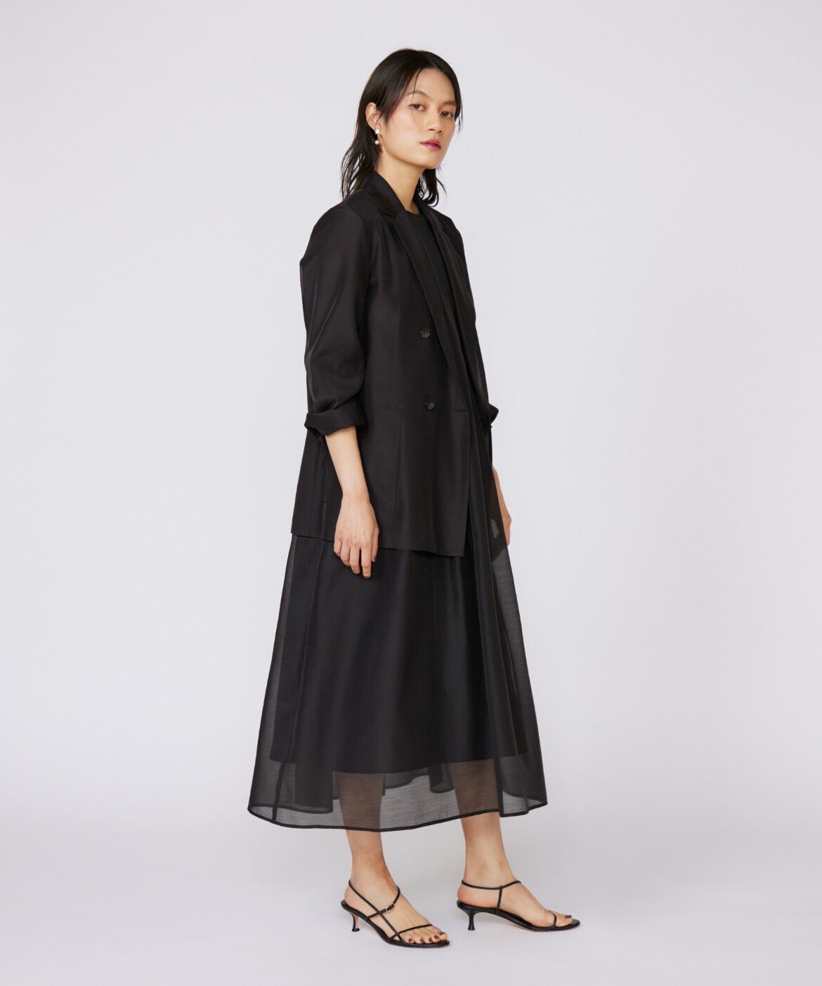 INED「《大きいサイズ》シアーワンピース」|ワンピース|