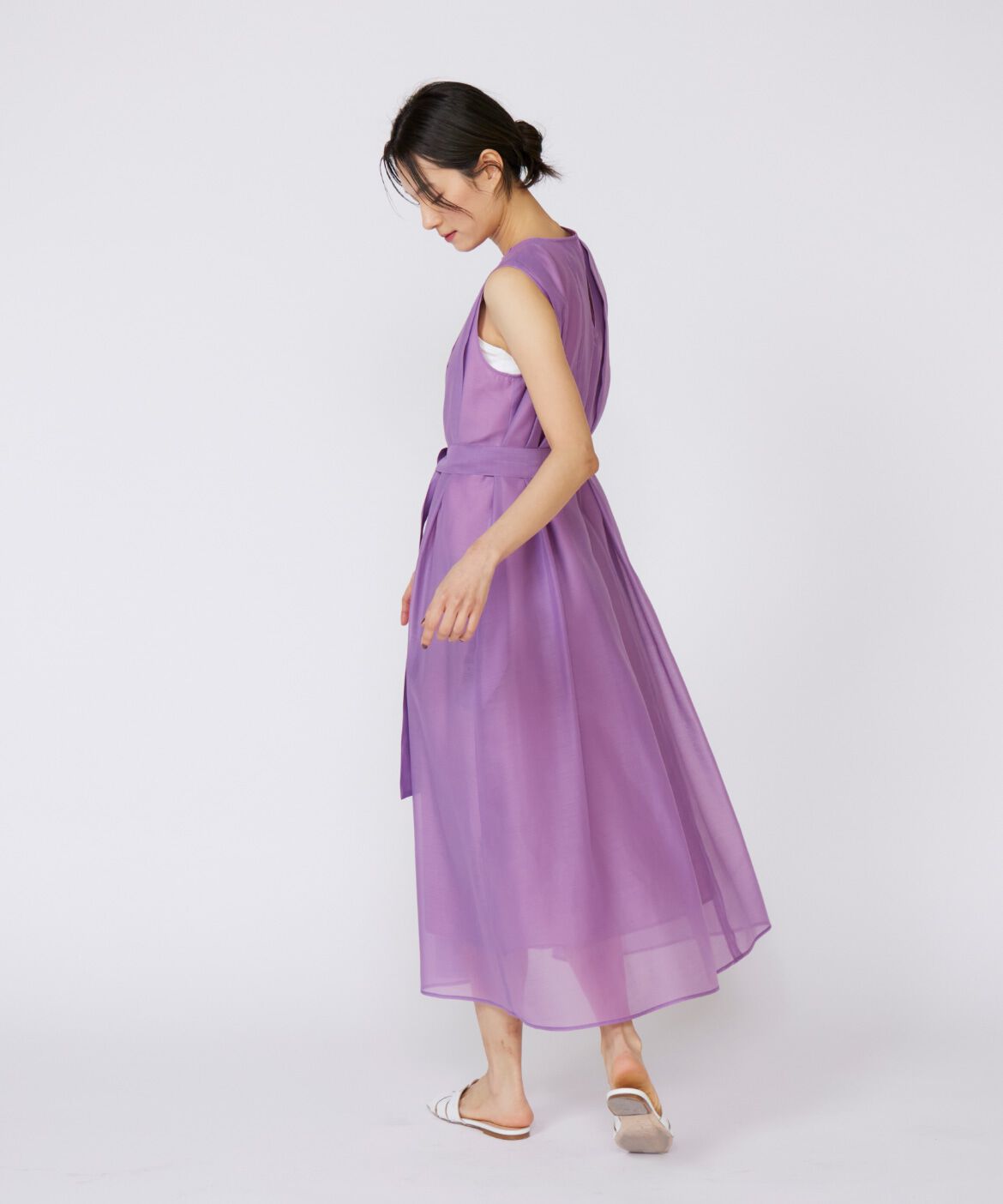 INED「《大きいサイズ》シアーワンピース」|ワンピース|