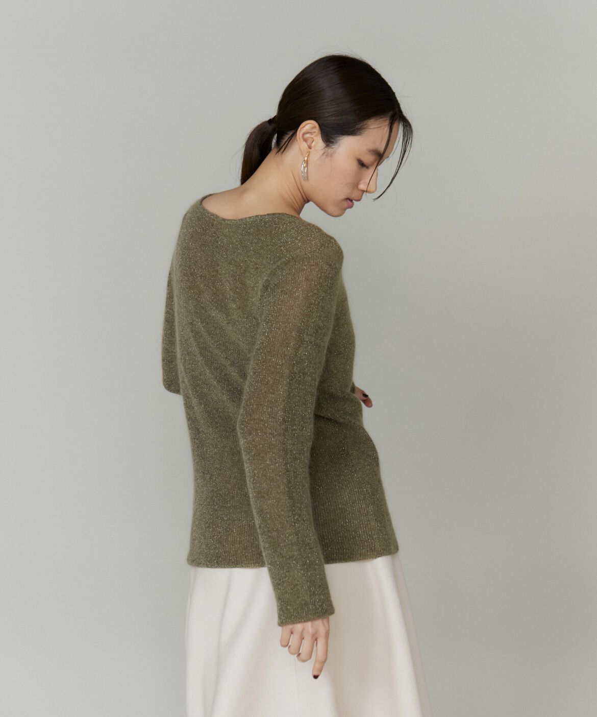 la veille by SUPERIOR CLOSET「シアーモヘアラメプルオーバ」|ニット・セーター|