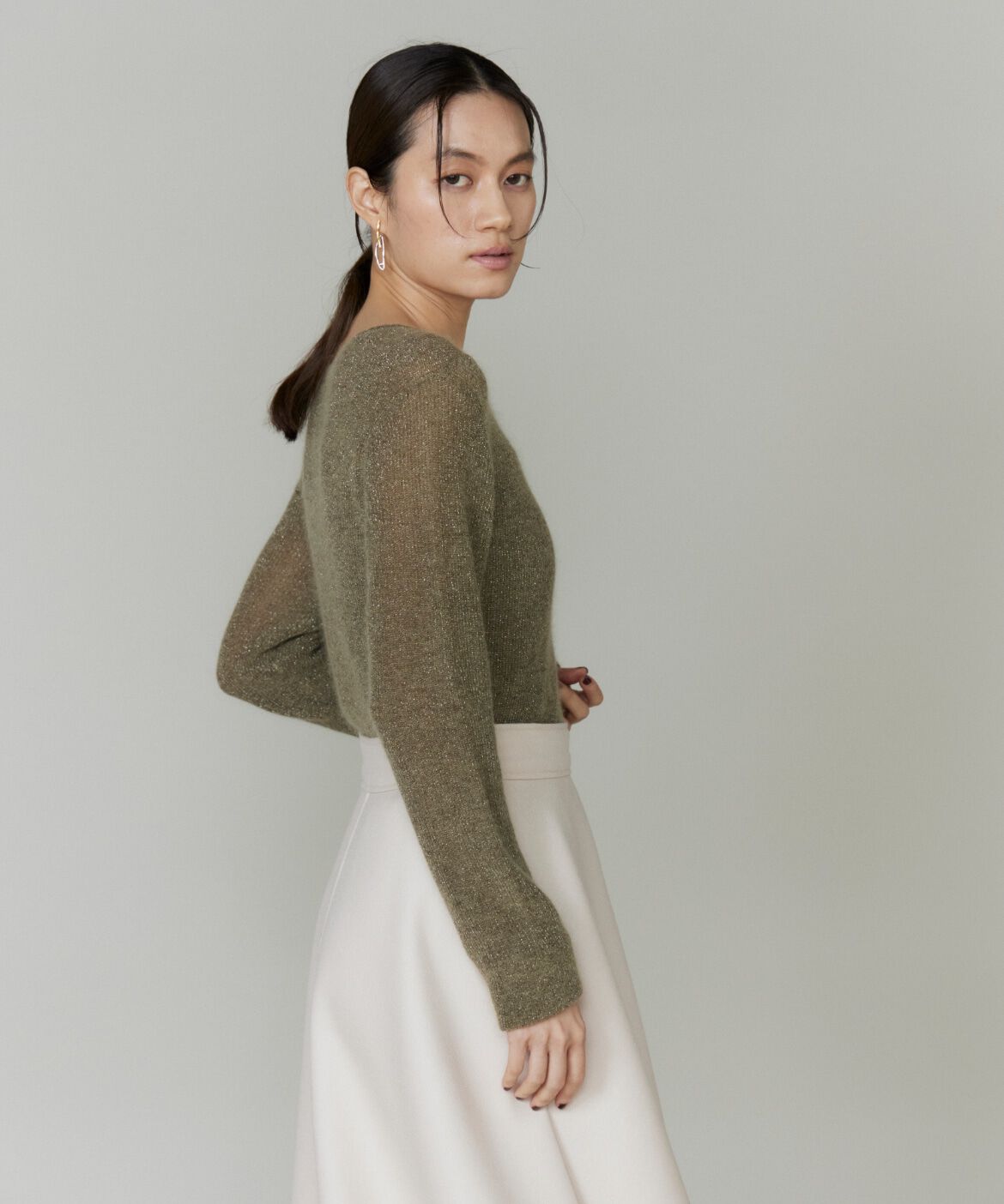 la veille by SUPERIOR CLOSET「シアーモヘアラメプルオーバ」|ニット・セーター|