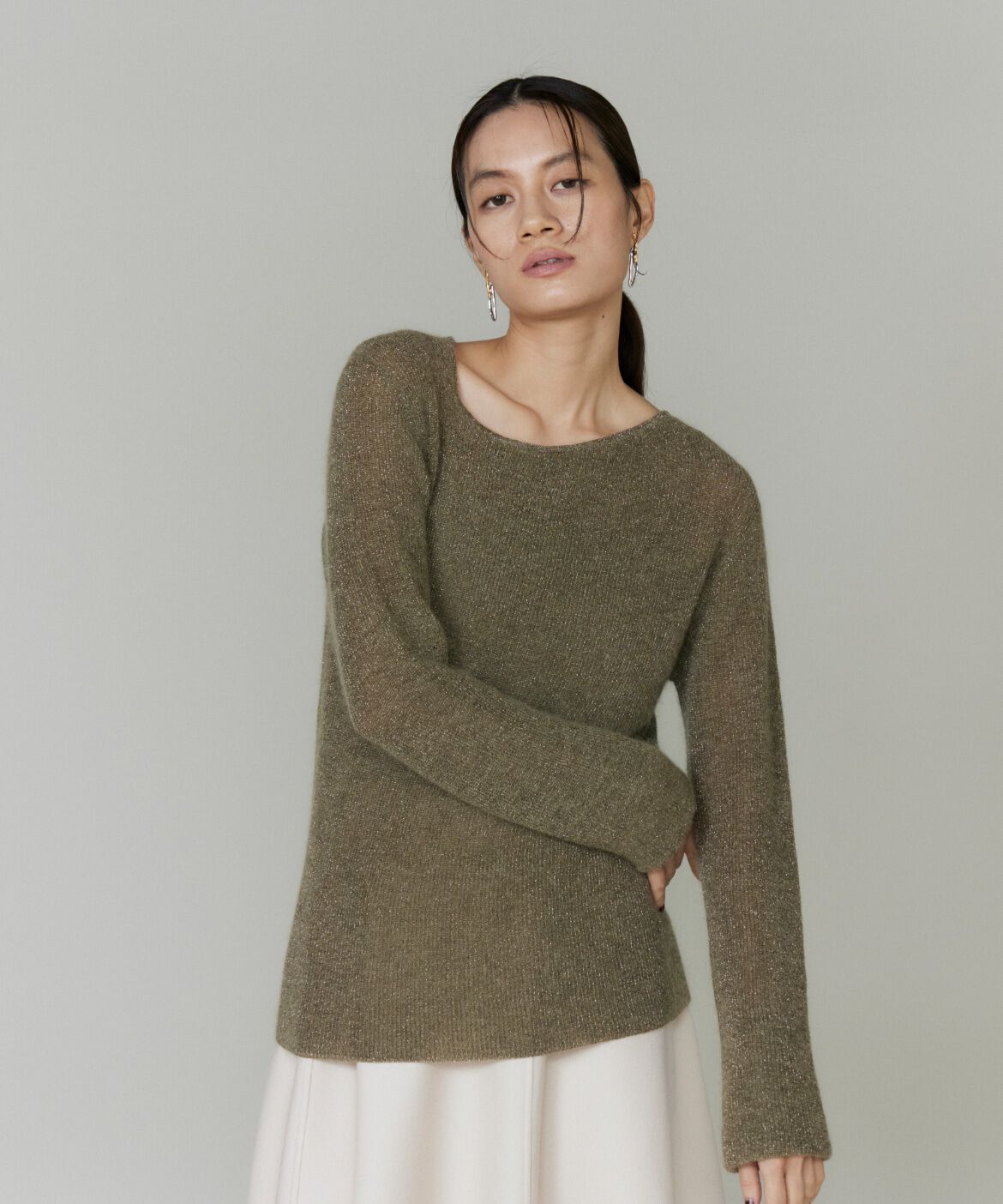 la veille by SUPERIOR CLOSET「シアーモヘアラメプルオーバ」|ニット・セーター|