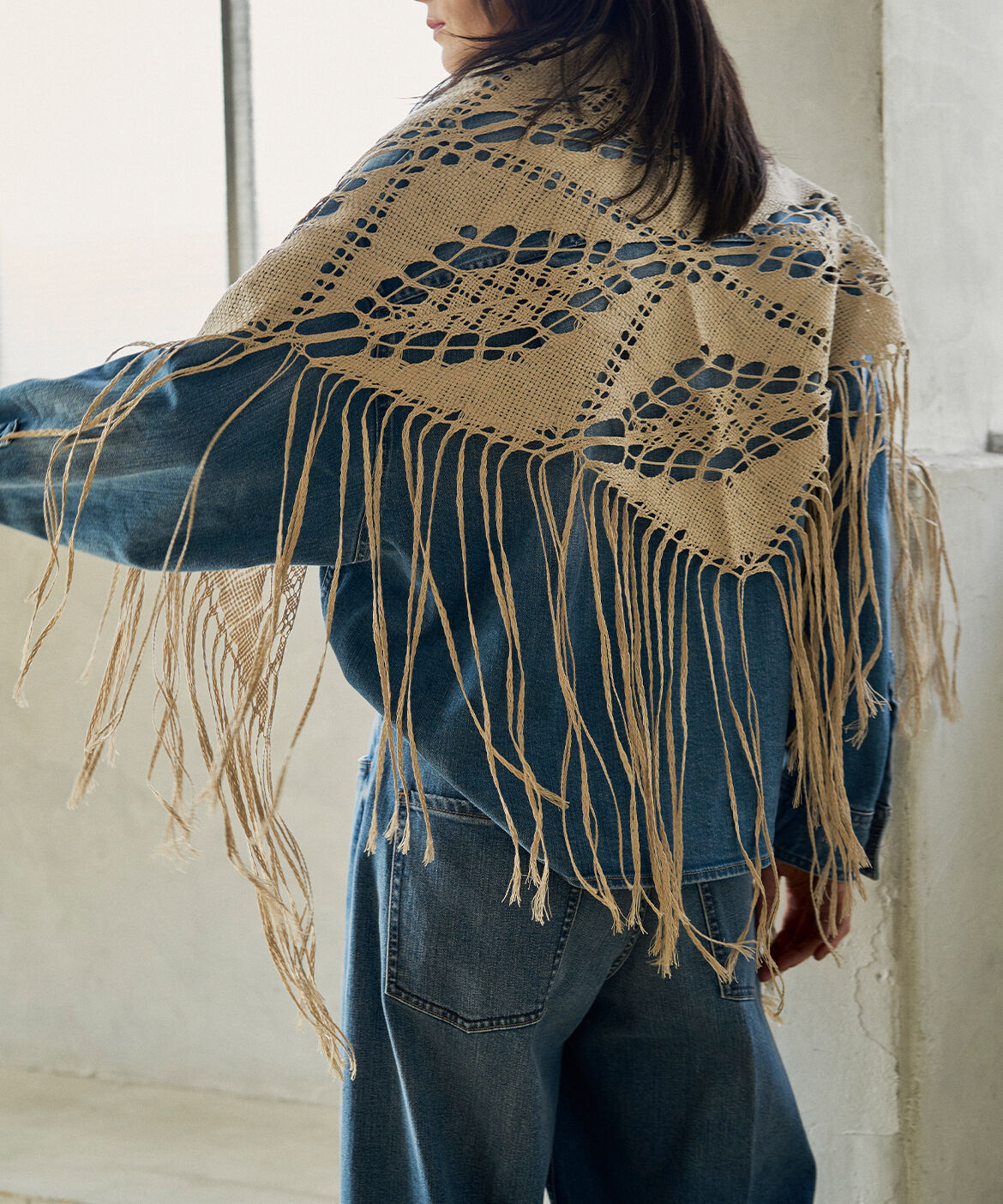 FAVORITE SUKINAMONO「フリンジレースストール《ASAUCE MELER》」|ストール|