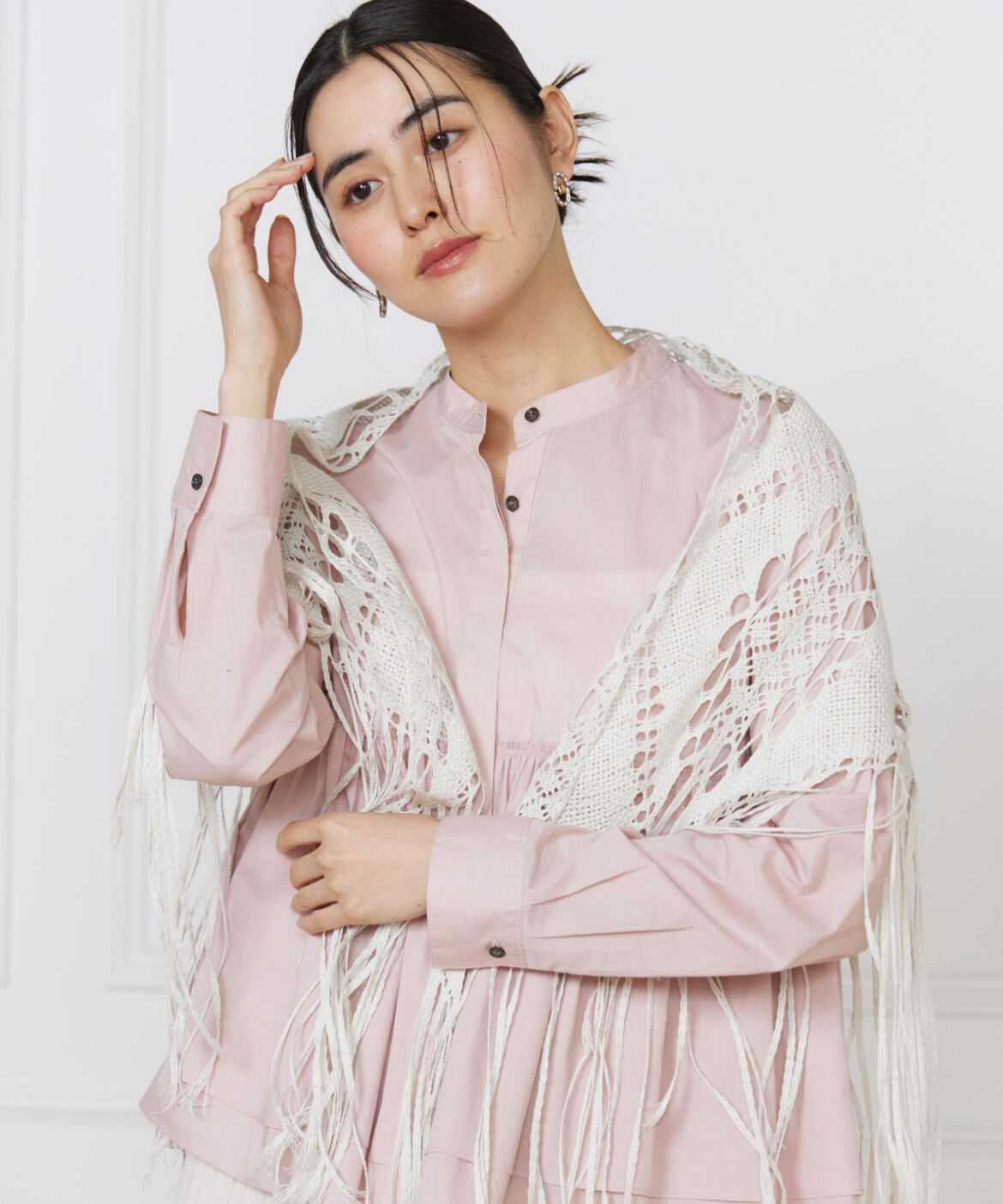 FAVORITE SUKINAMONO「フリンジレースストール《ASAUCE MELER》」|ストール|