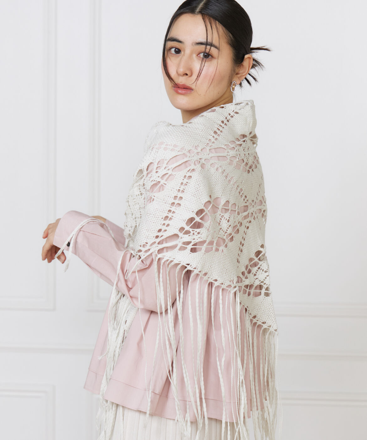 FAVORITE SUKINAMONO「フリンジレースストール《ASAUCE MELER》」|ストール|