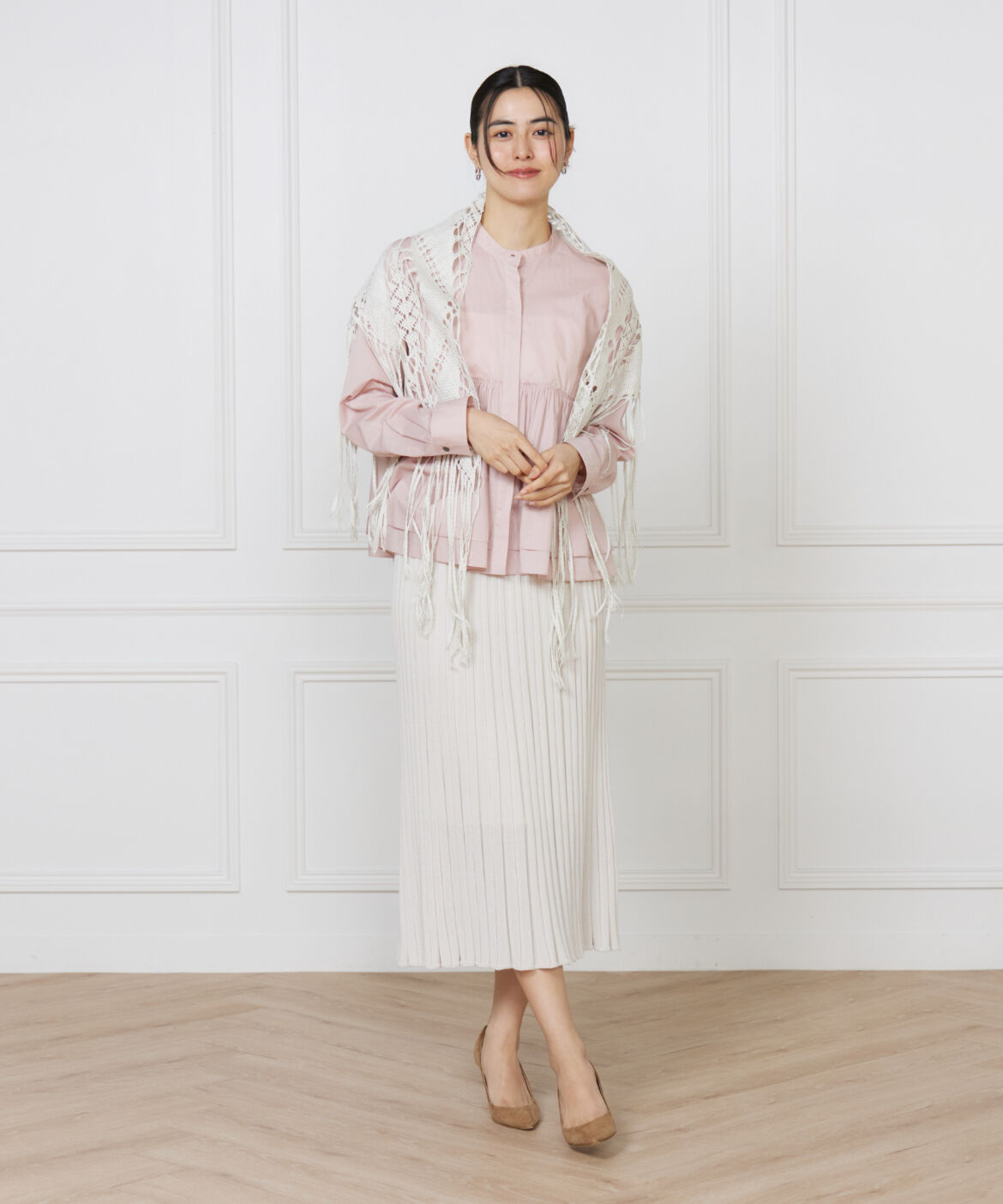 FAVORITE SUKINAMONO「フリンジレースストール《ASAUCE MELER》」|ストール|