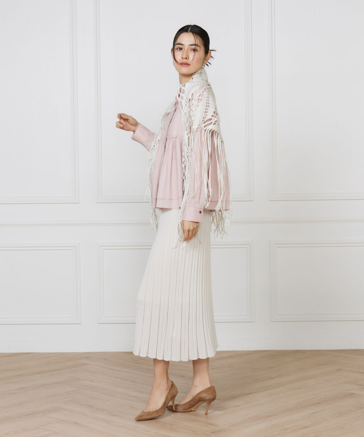 FAVORITE SUKINAMONO「フリンジレースストール《ASAUCE MELER》」|ストール|