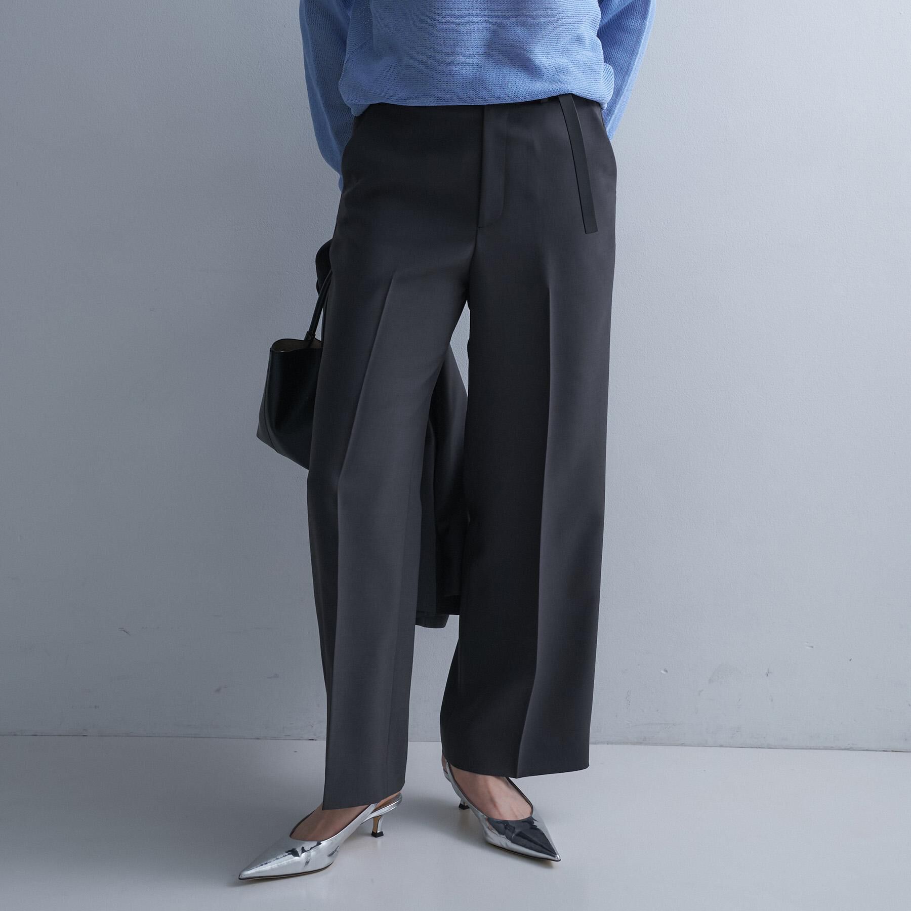 UNTITLED「【イージーケア/接触冷感/UVカット】エアリー ワイドパンツ」|その他|チャコールグレー(0