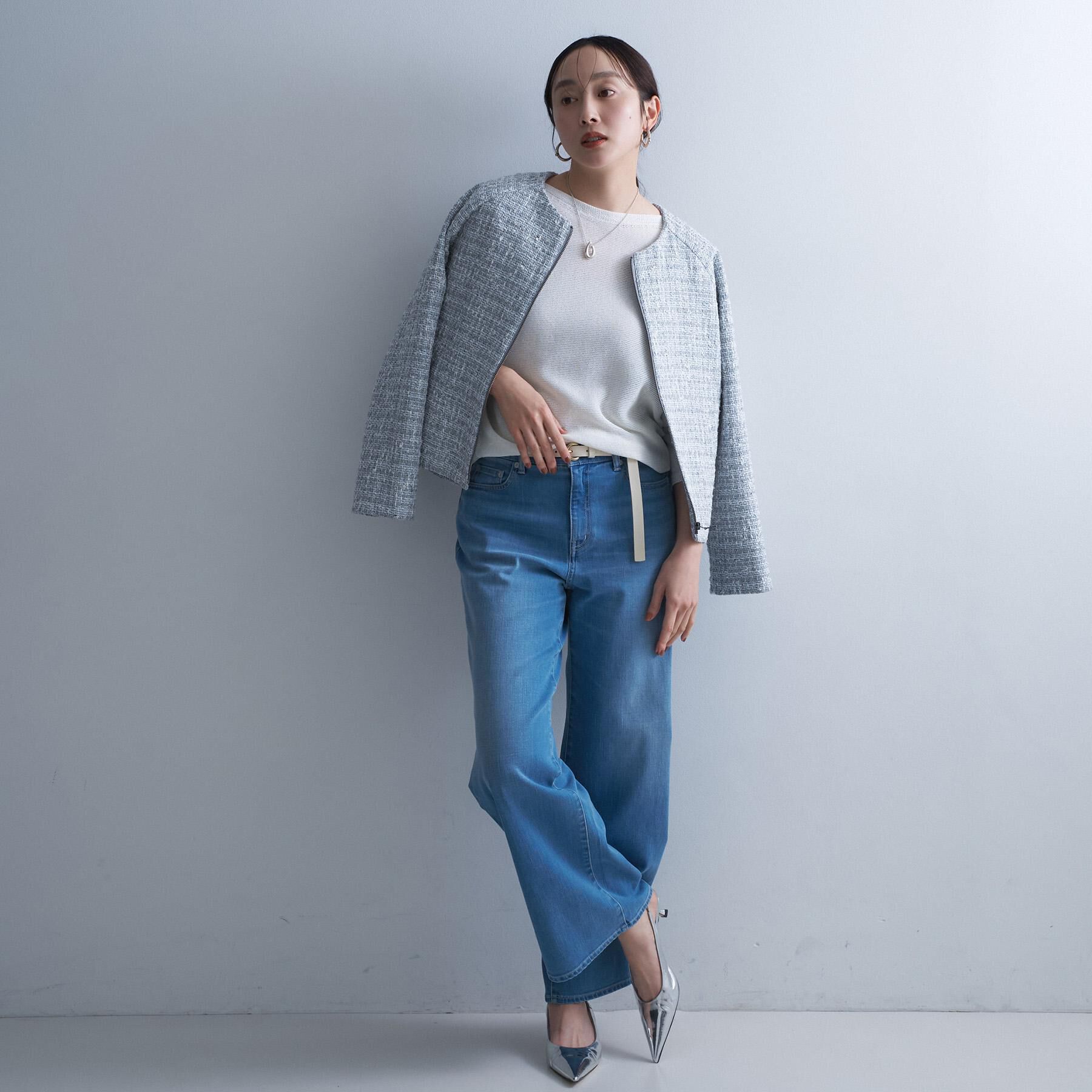 UNTITLED「ツイードジップジャケット」|ブルゾン・スタジャン|