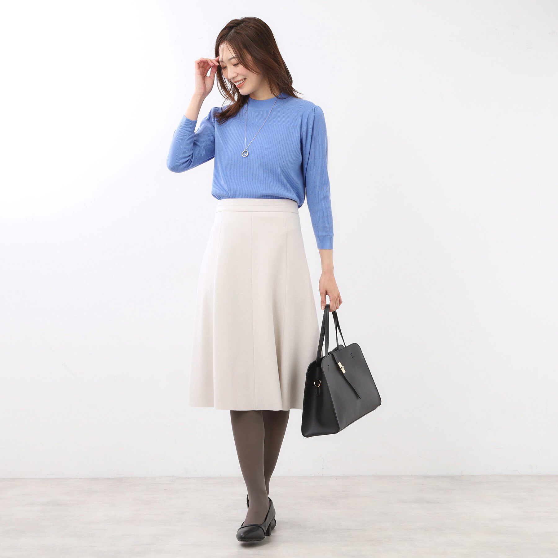 Reflect「【選べる5色／アンサンブル可】プチハイネックリブニット」|ニット・セーター|