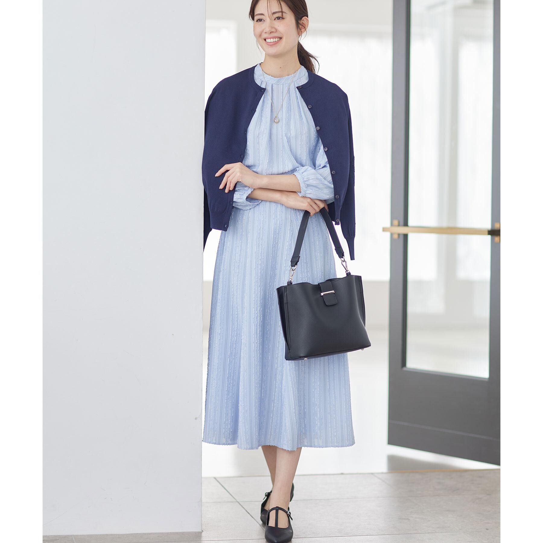 Reflect「【セットアップ可】ストライプ柄ジャカードブラウス」|シャツ・ブラウス|