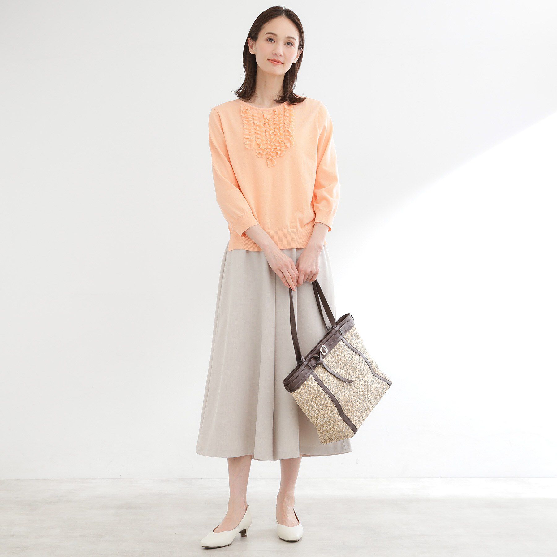 Reflect「フロントフリルデザインニット」|ニット・セーター|