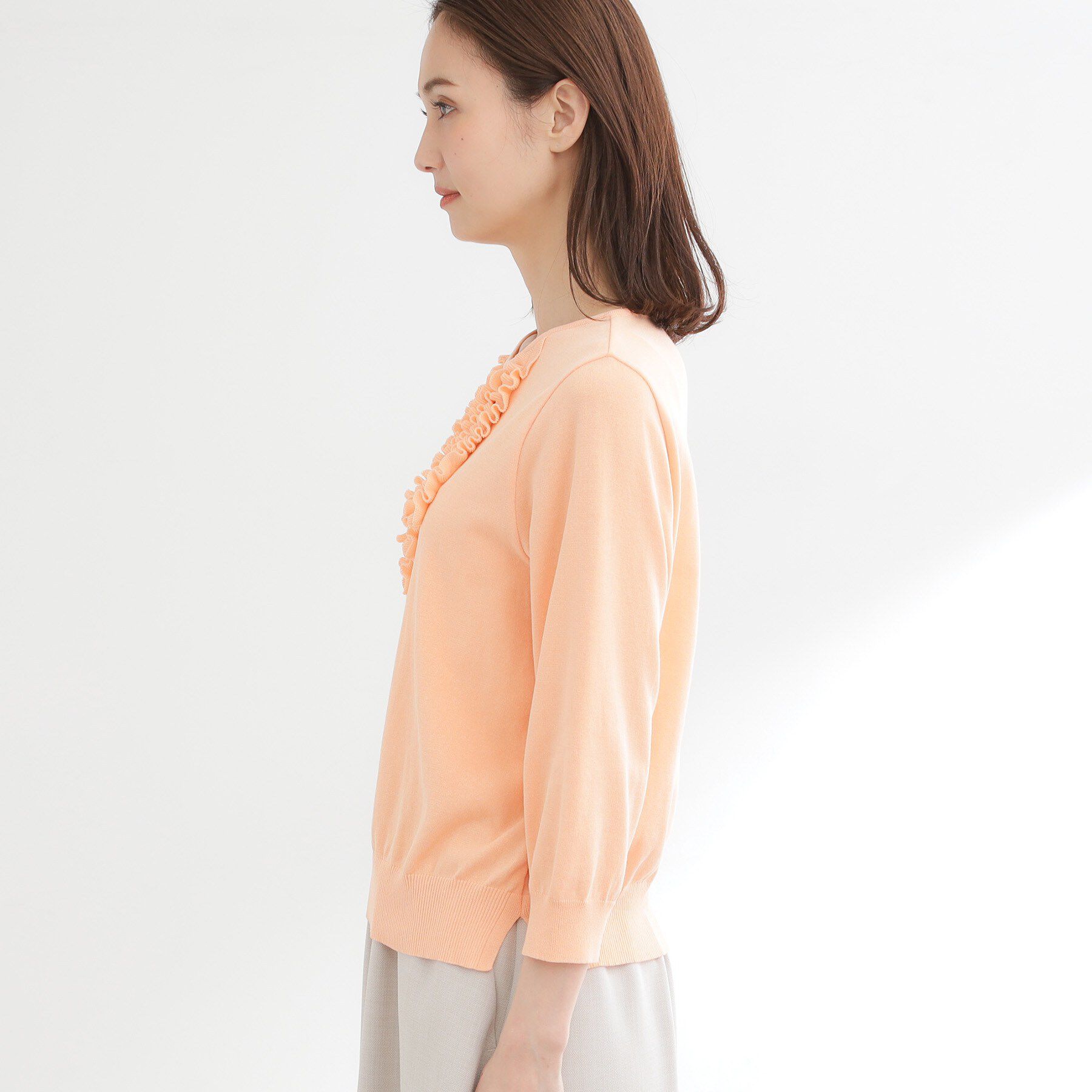 Reflect「フロントフリルデザインニット」|ニット・セーター|