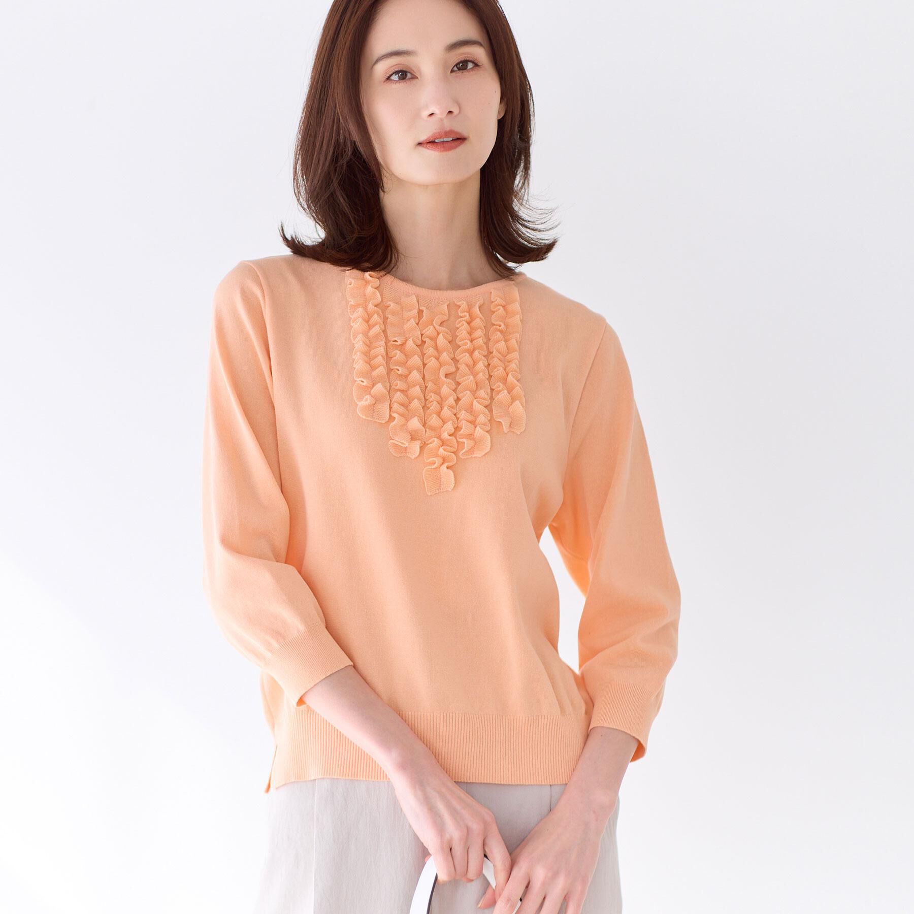 Reflect「フロントフリルデザインニット」|ニット・セーター|