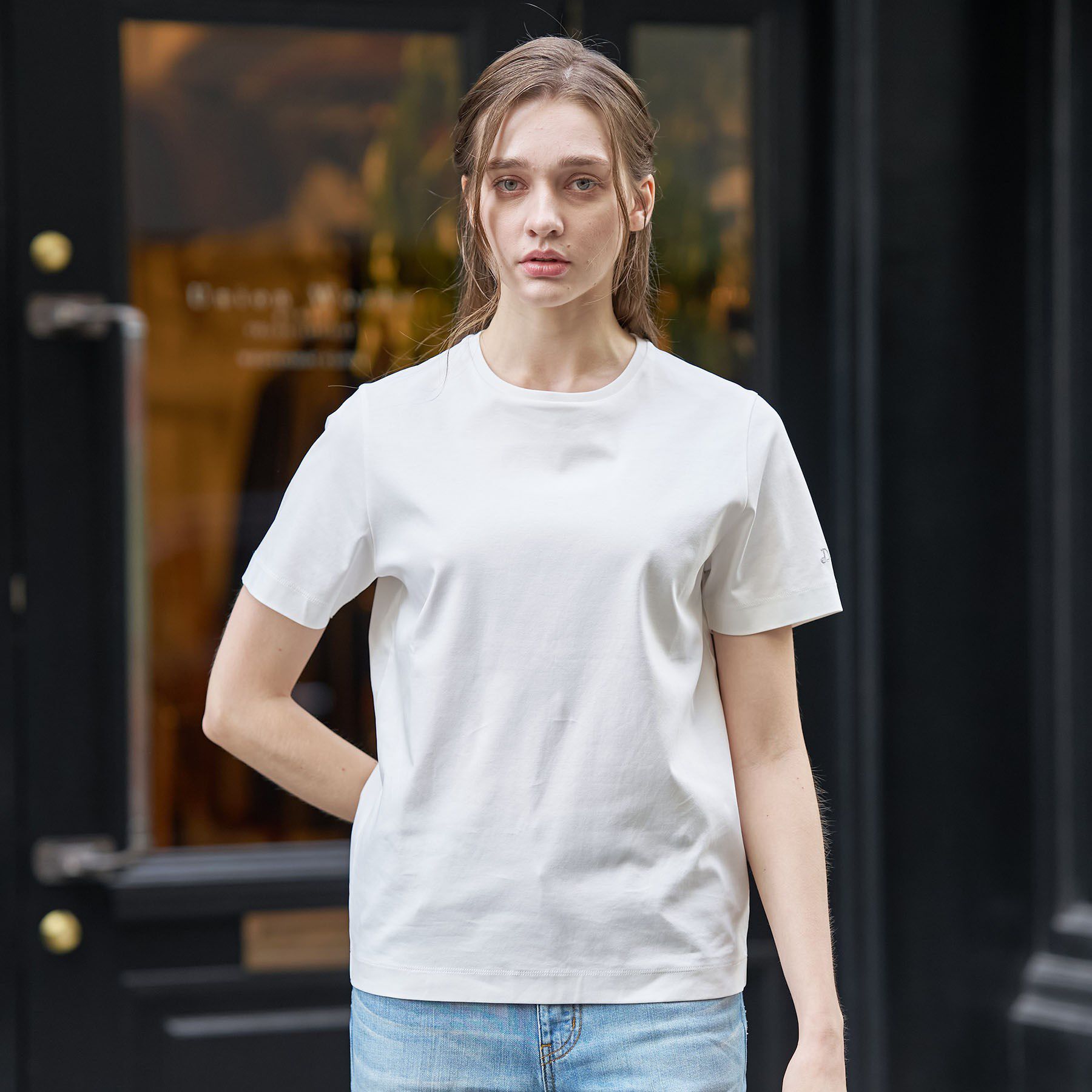 DRESSTERIOR「【接触冷感／抗菌防臭／消臭】アイスクリアコットンTシャツ」|Tシャツ・カットソー|