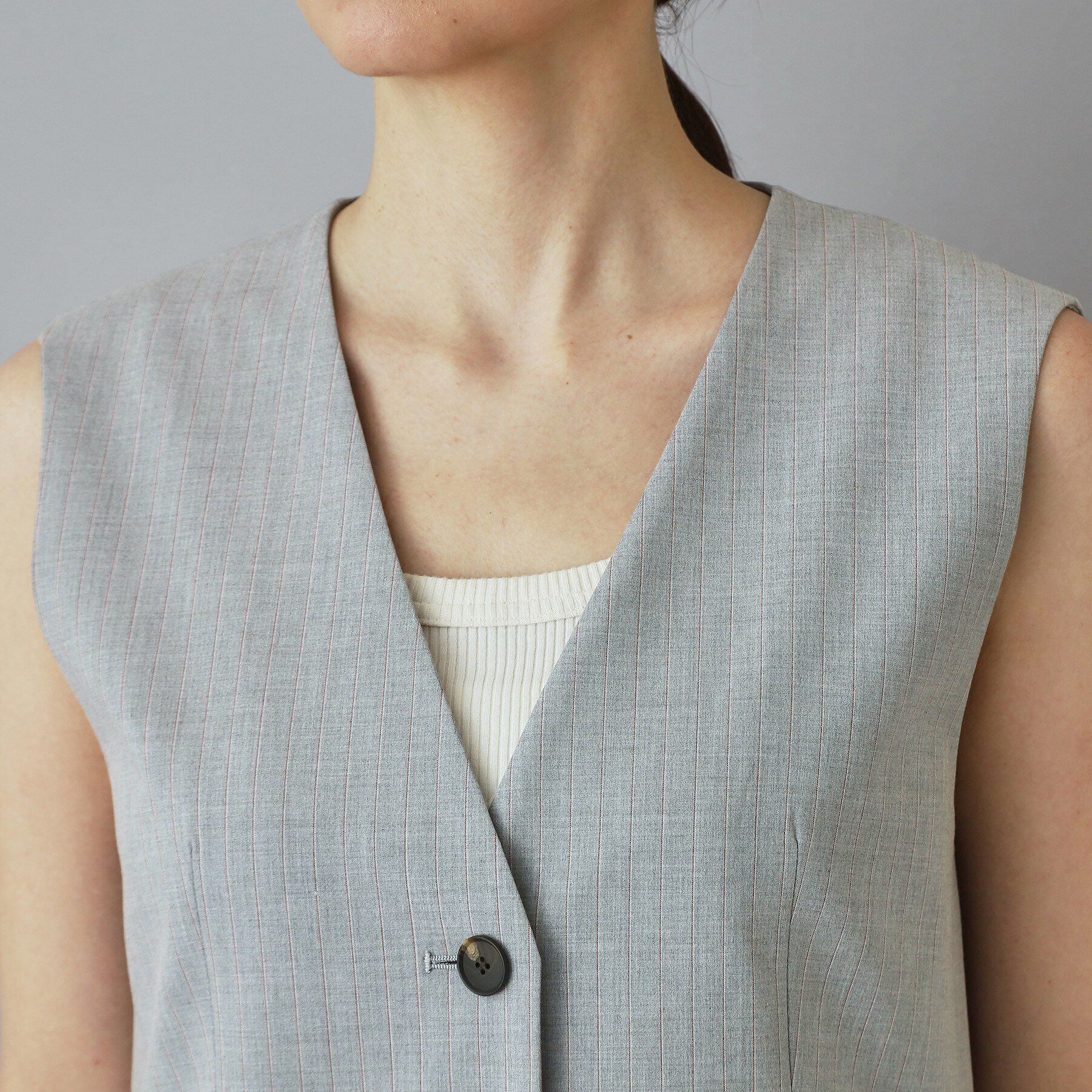 DRESSTERIOR「【セットアップ可】セットアップストライプジレ」|ベスト・ジレ|