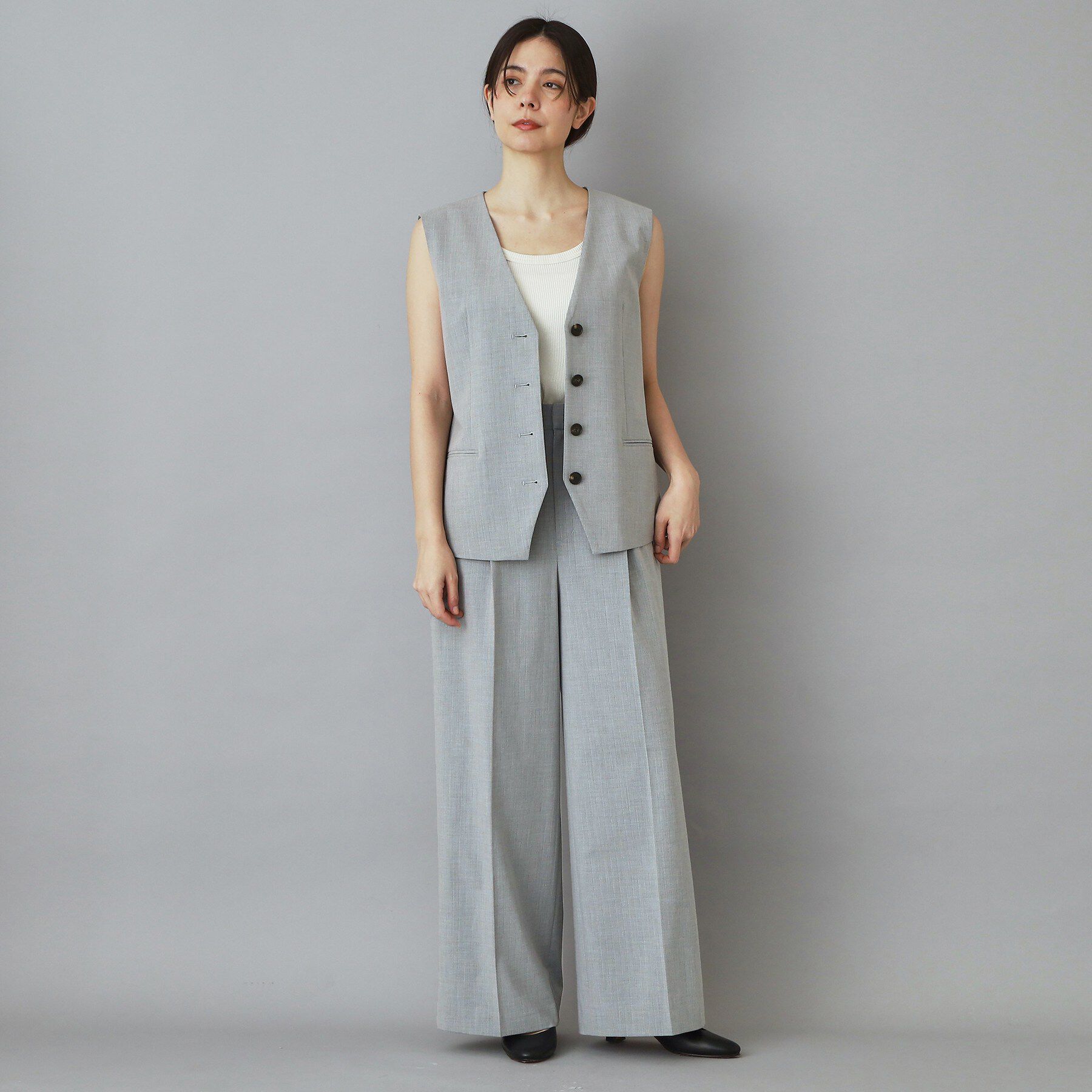 DRESSTERIOR「【セットアップ可】ストライプ2WAYストレッチサイドラインワイドパンツ」|その他|