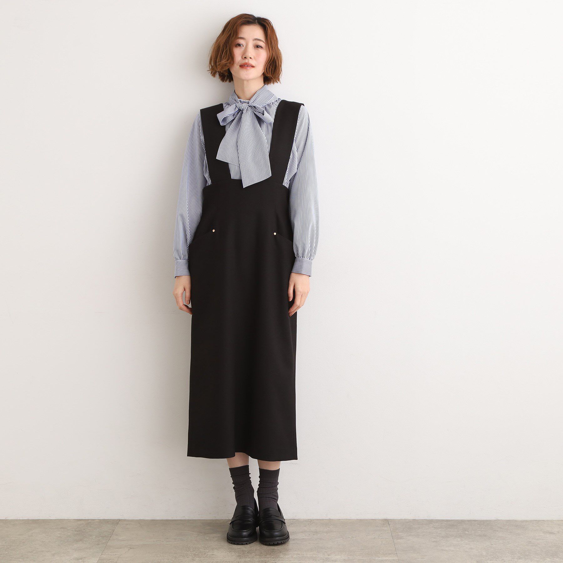 grove「【ウエストゴム】美シルエットなハイウエストサス付きスカート」|スカート|