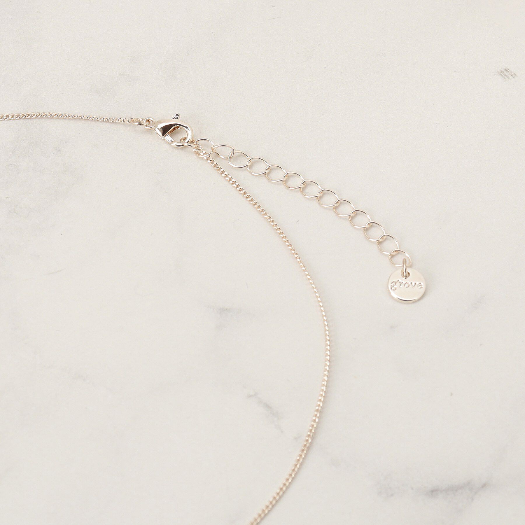 grove「ダブルメタルビジューリングネックレス」|ネックレス|