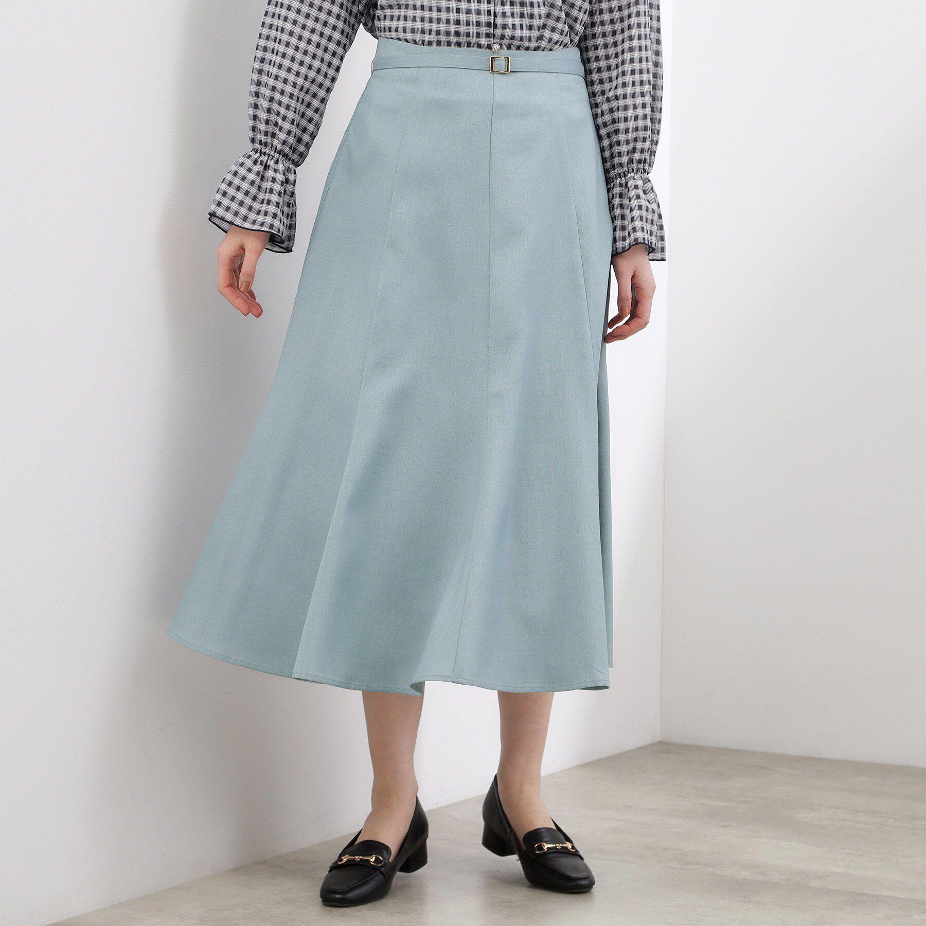 grove「【貴島明日香さん着用・洗える】ランダムドットマーメイドスカート」|スカート|ライトブルー(090